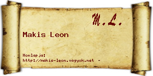 Makis Leon névjegykártya